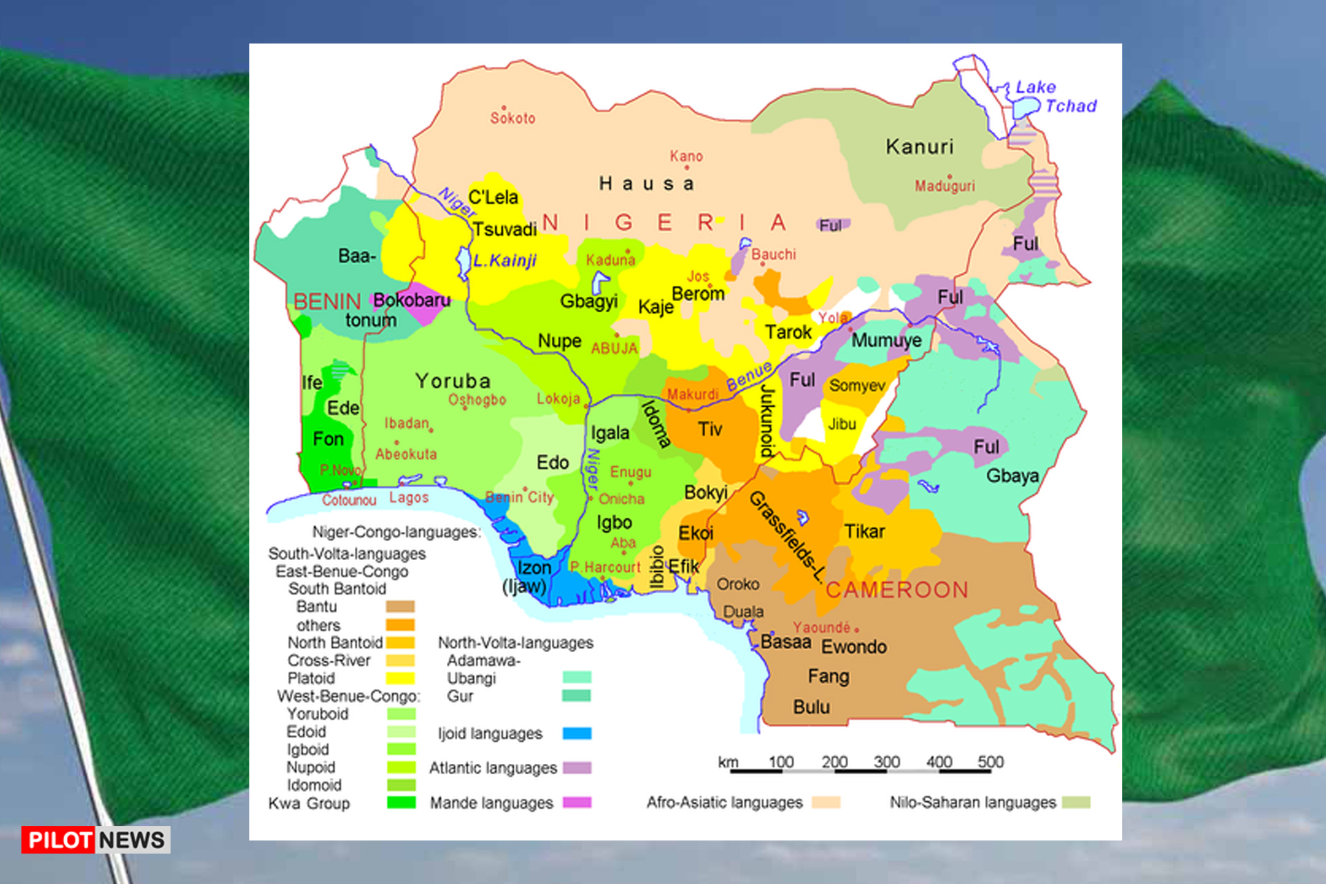 Language Map Nigeria Benin Cameroon Languages Illustration 2 12 21 
